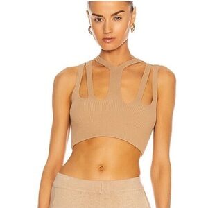 Dion lee Lustrate Fork Cropped Rib
Strap Tank Top